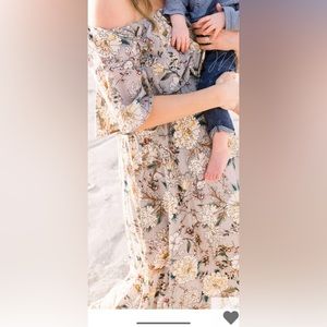 Off the Shoulder Elastic Maxi Dress